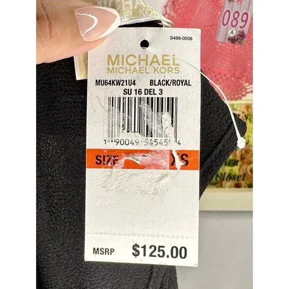 NWT Michael Michael Kors ColorBlock Sleeveless Asymmetrical Top Size XS - Picture 5 of 8